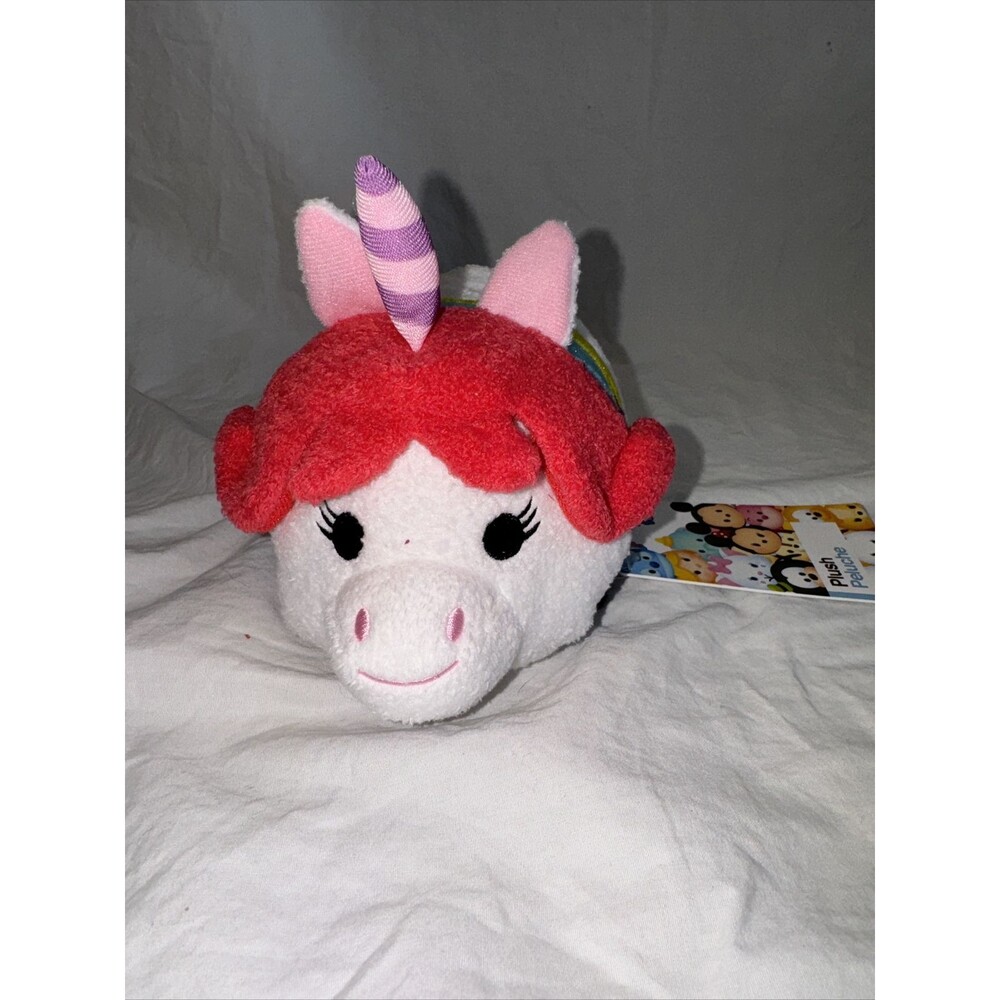 US Disney Rainbow Unicorn 9 1/2" Tsum Tsum Plush Inside Out!  NWT! Retired